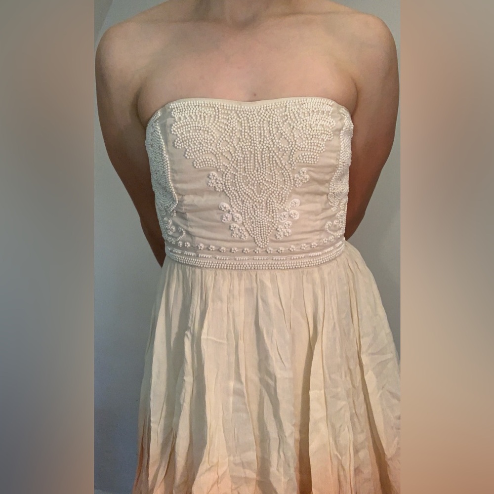 Urban Outfitters Ecote Hand-Beaded Sunset Ombré Dress